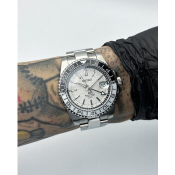 Custom Grand Seiko Mod • GS GMT Black White Ocean Birch • 40mm